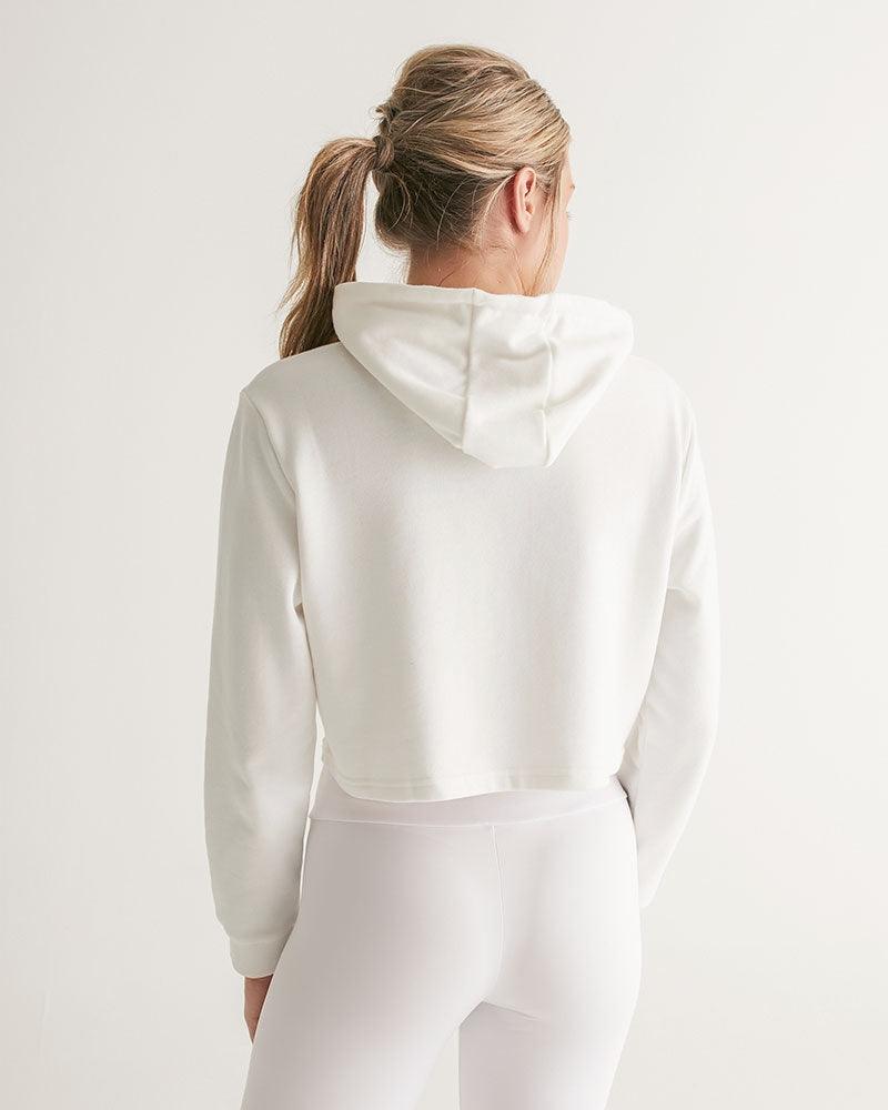 WHITE Cropped Hoodie