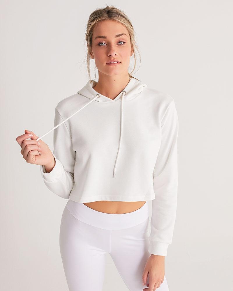 WHITE Cropped Hoodie