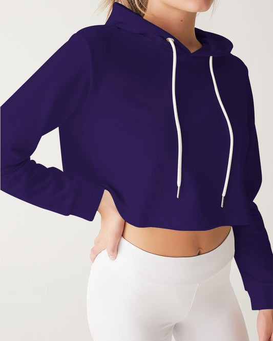 DEEP INDIGO Cropped Hoodie